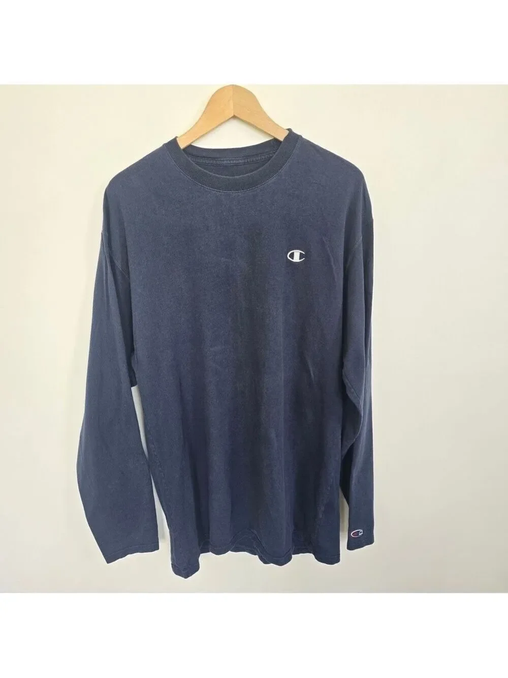 Champion Men's Dark Blue Long Sleeve Tee